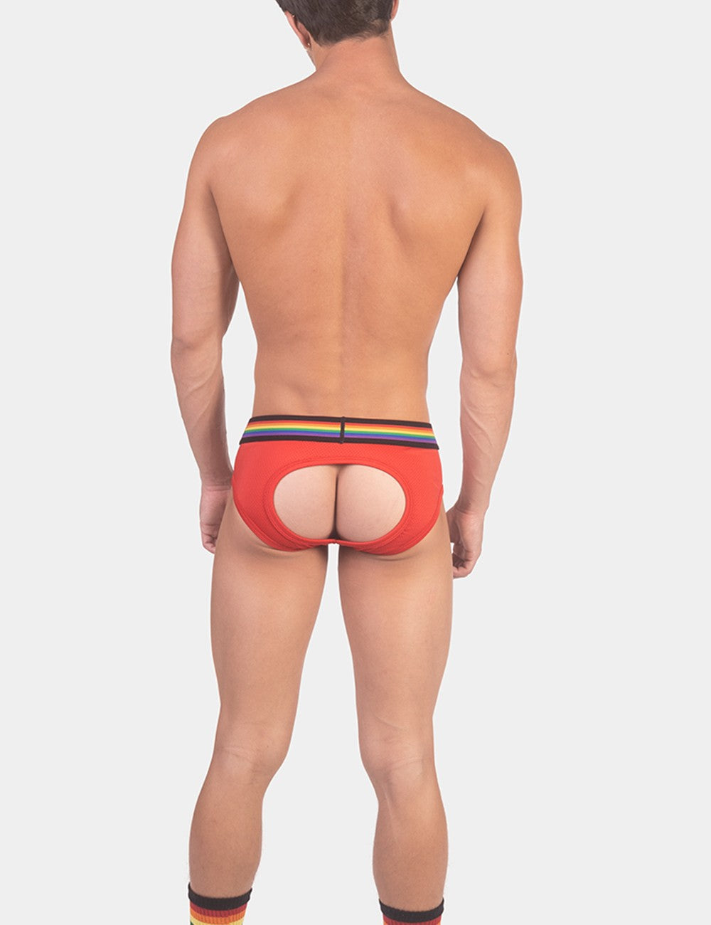 Barcode Berlin: Backless Pride Brief Red