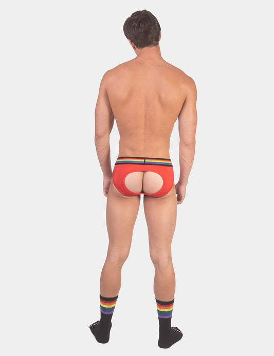 Barcode Berlin: Backless Pride Brief Red